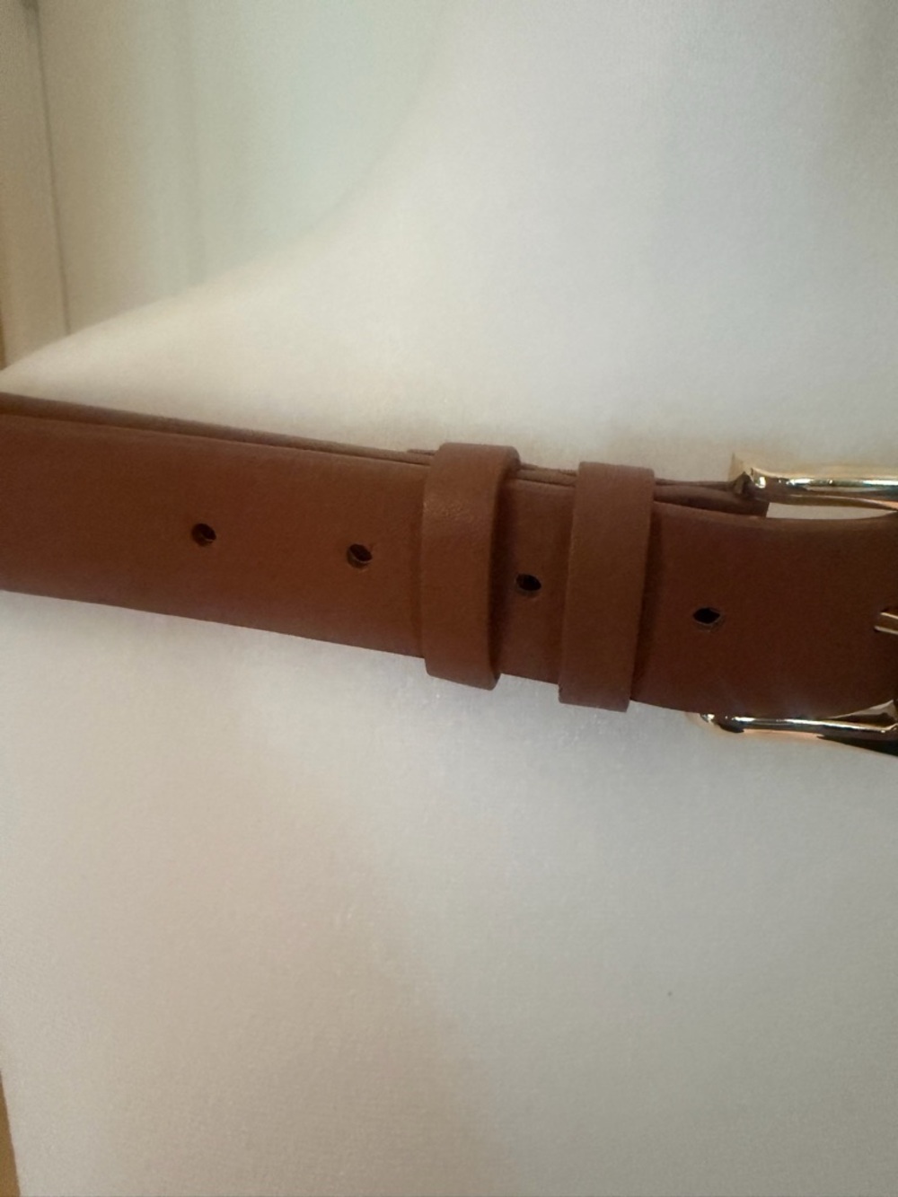 New York & Company brown Belt with Gold Buckle - Picture 2 of 4